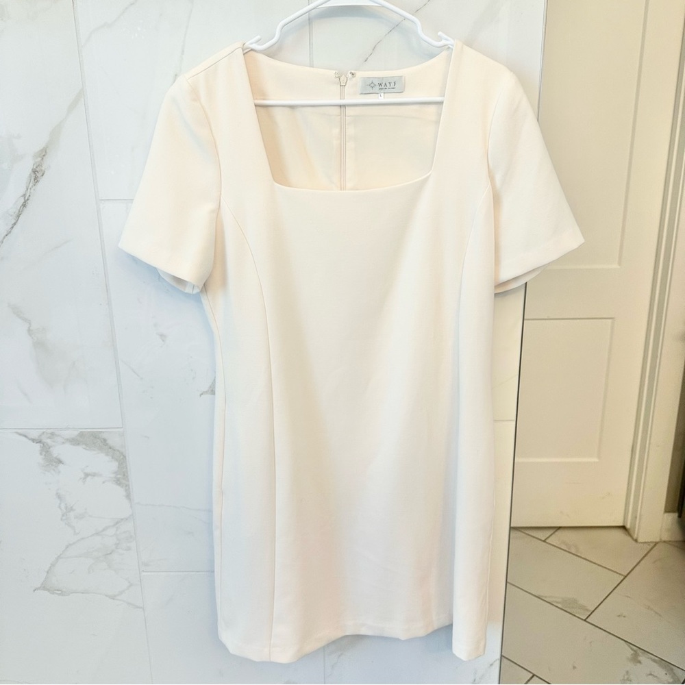 Wayf Cream Mini Dress - Picture 2 of 6